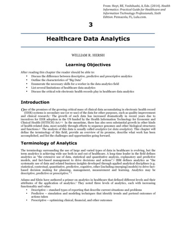 Healthcare Data Analytics - OHSU
