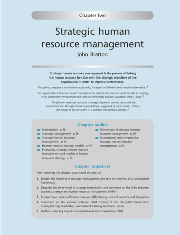 Strategic Human Resource Management - WordPress 