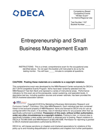 Entrepreneurship And Small Business Management Exam
