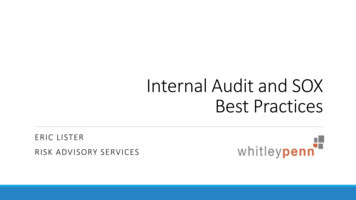 Internal Audit And SOX Best Practices