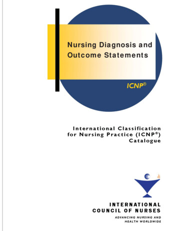 Nursing Diagnosis And Outcome Statements