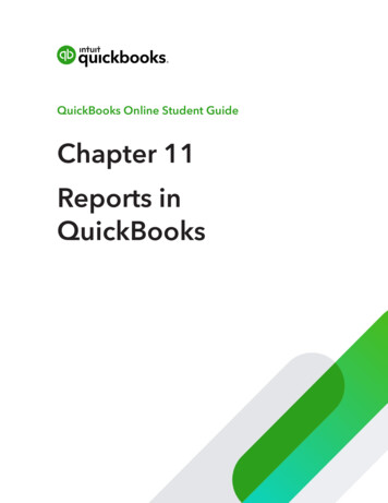 Chapter 11 Reports In QuickBooks - Intuit