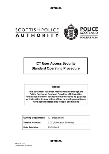 ICT User Access Security Standard Operating Procedure