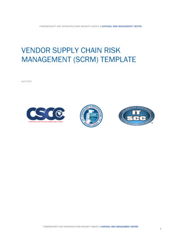 Vendor Supply Chain Risk Management (SCRM) Template