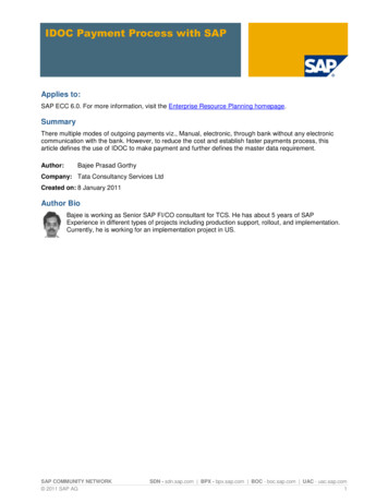 IDOC Payment Process With SAP