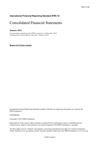 International Financial Reporting Standard IFRS 10