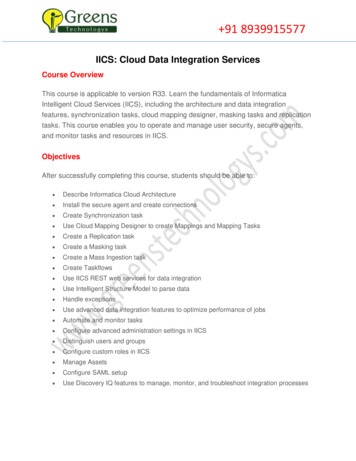 IICS: Cloud Data Integration Services