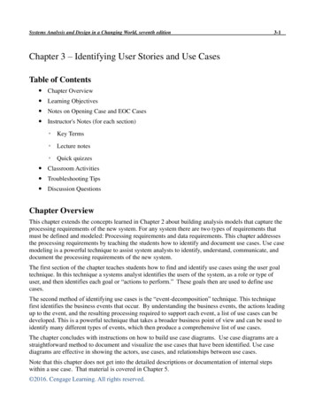 Chapter 3 Identifying User Stories And Use Cases