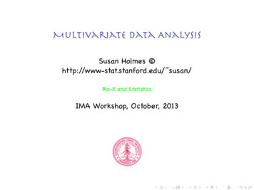 Multivariate Data Analysis - Stanford University