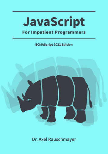 JavaScript For Impatient Programmers (ES2021 Edition)