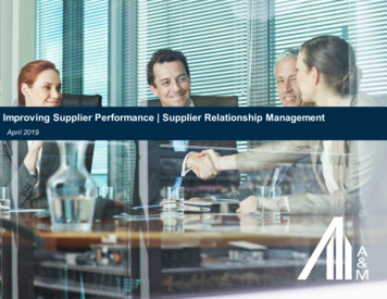 Supplier Relationship Management (SRM)