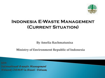 Indonesia E-Waste Management (Current Situation)
