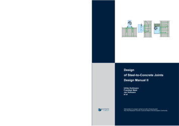 Design Of Steel-to-Concrete Joints Design Manual II