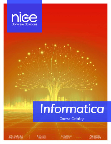 Informatica Course Catalog - Nice Software Solutions Pvt. Ltd.