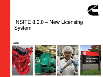 INSITE 8.0.0 – New Licensing System