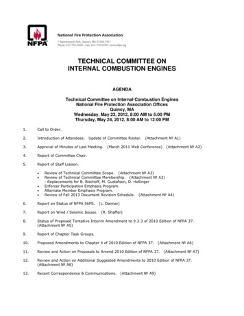 TECHNICAL COMMITTEE ON INTERNAL COMBUSTION ENGINES