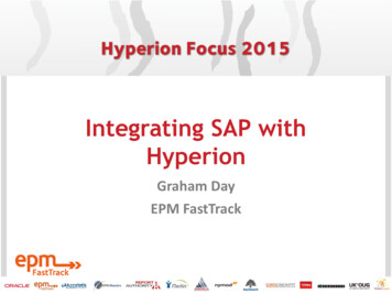 Integrating SAP With Hyperion - AMOSCA