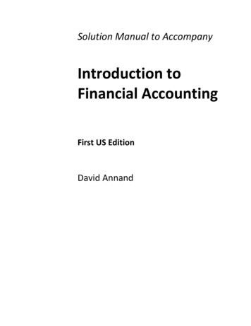 Introduction To Financial Accounting - Athabasca University