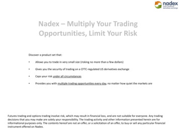 Nadex Multiply Your Trading Opportunities, Limit Your Risk