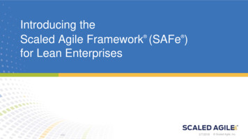 Introducing The Scaled Agile Framework (SAFe For Lean .