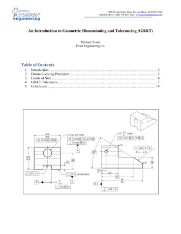 An Introduction To Geometric Dimensioning And Tolerancing .