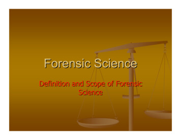 Introduction To Forensic Science - Wardisiani's Class