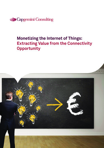 Monetizing The Internet Of Things: Extracting Value From .