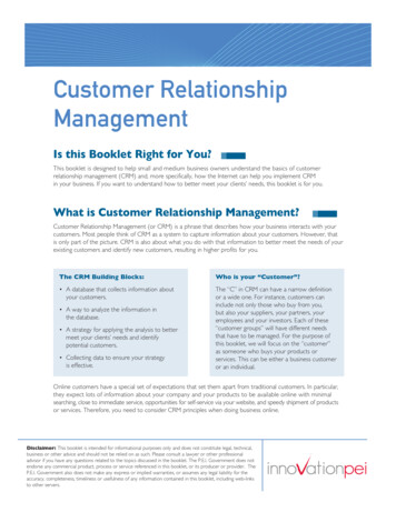 Customer Relationship Management - Gov