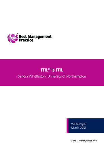 ITIL Is ITIL - Myitstudy 