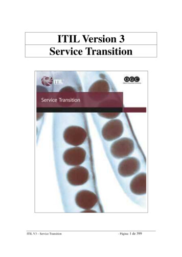 003 ITIL V3 SERVICE TRANSITION - WordPress 