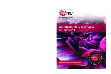 An Introductory Overview Of ITIL 2011 - TSO Shop
