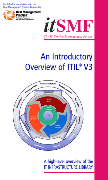 An Introductory Overview Of ITIL V3 - ITILnews