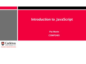 Introduction To JavaScript - Cglab.ca