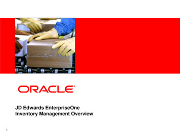 JD Edwards EnterpriseOne Inventory Management Overview