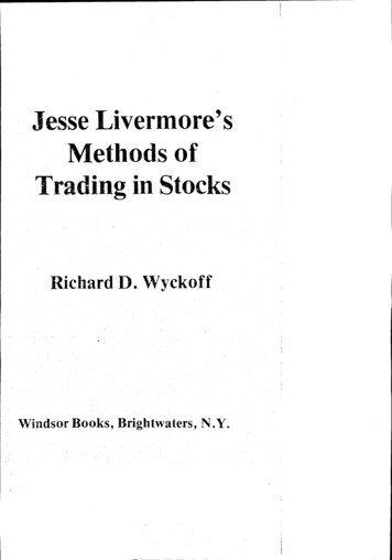 Jesse Livermore's Methods Of Trading InStocks
