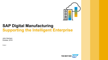 SAP Digital Manufacturing Supporting The Intelligent .