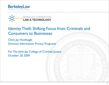Identity Theft: Shifting Focus From Criminals And .