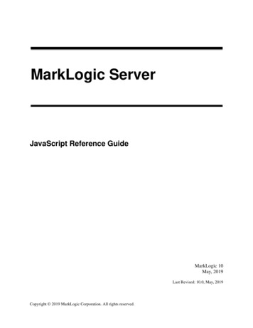 JavaScript Reference Guide - MarkLogic