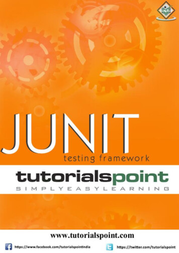 JUnit - Tutorialspoint 