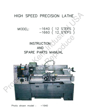 HIGH SPEED PRECISION LATHE INSTRUCTION AND Kent SPARE .