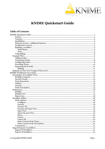 KNIME Quickstart Guide - Freie Universität