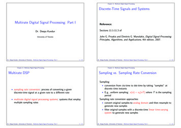 Multirate Digital Signal Processing: Part I