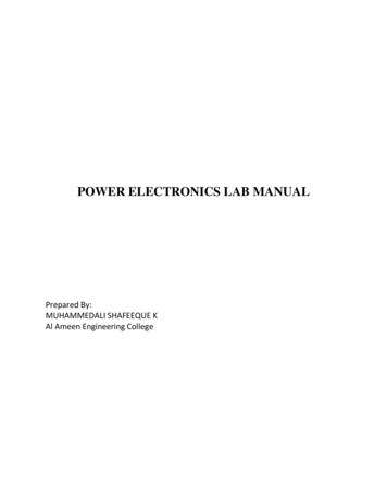 POWER ELECTRONICS LAB MANUAL - Weebly