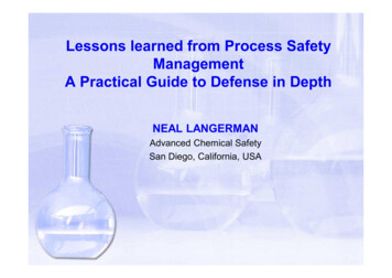 Lessons Learned From Process Safety Management A Practical .