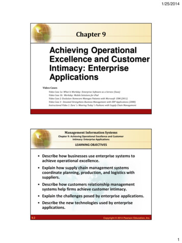 Achieving Operational Excellence And Customer Intimacy .