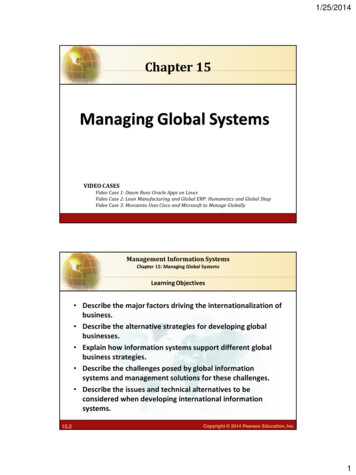 MANAGING GLOBAL SYSTEMS - Furman University