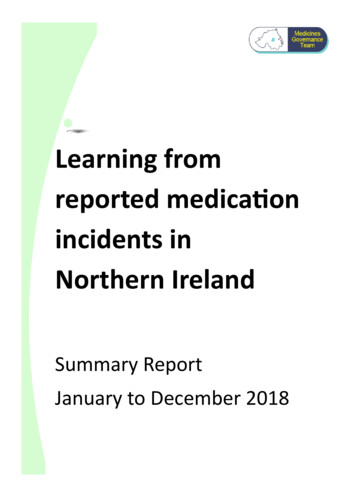 Learning From Reported Medication Incidents Anual Report