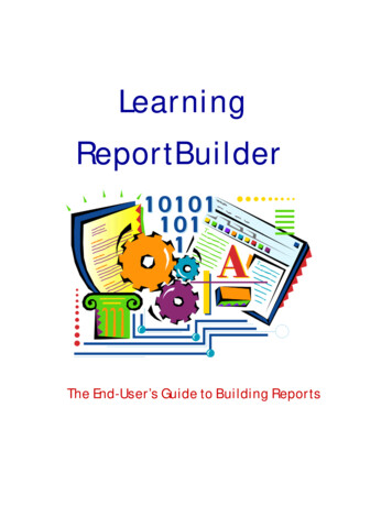 Learning ReportBuilder - Digital Metaphors