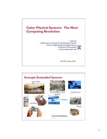 Cyber Physical Systems: The Next Computing Revolution