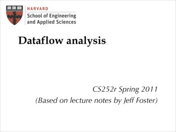 Dataflow Analysis - Harvard University